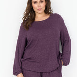 Hygge bluse blød og lækker "WA-Simone" - Lilla