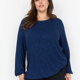 Hygge bluse blød og lækker "WA-Simone" - Blå