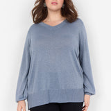 Glimmer bluse "Kamille" - Blå