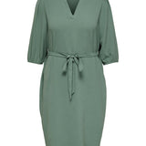 Kjole med kort ærme "Carplana" - Grøn