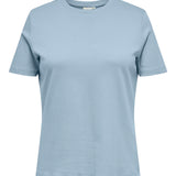 Basis T-shirt i økologisk bomuld "Carjen" - Lyseblå