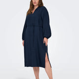 Kjole med V-hals "CARBAY" - Navy