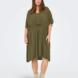 Crepet kjole "Carchiara" - Army