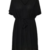 Crepet kjole "Carchiara" - Sort