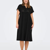 Kjole med broderie anglaise "Carsillah" - Sort