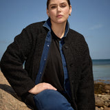 Lækker plys jakke "Lucy" - Sort