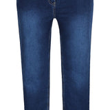 Mørk stomp denim buks.